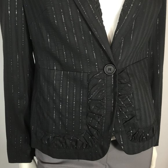 Mario Serrani Sparkle Pinstripe Blazer - Picture 3 of 4